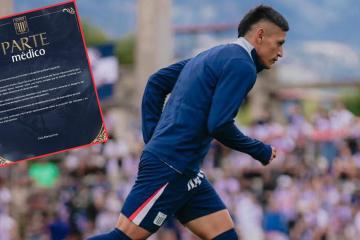 Parte médico: Alianza Lima confirmó lesión de Marco Huamán tras choque ante Boys