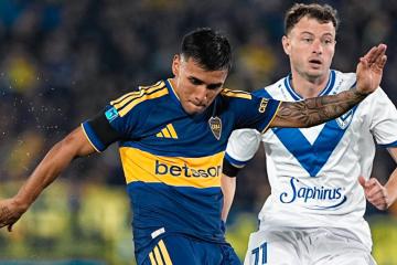 Boca y Vélez empataron 1-1 en el torneo argentino