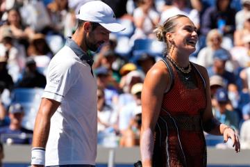 Djokovic y Sabalenka cayeron en el dobles mixto del US Open