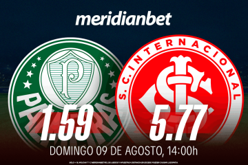 Palmeiras vs Internacional: ¡Descarga la app de Meridianbet y gana una jugada gratis en el Brasileirao!