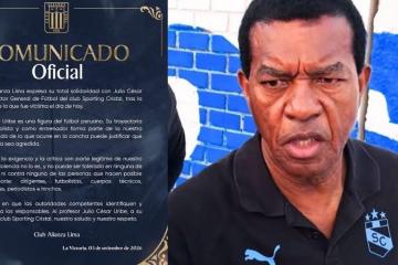 Alianza Lima se solidarizó con Julio César Uribe tras agresión