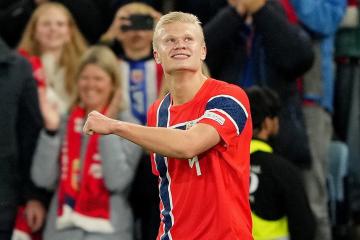 Con doblete de Haaland, Noruega venció 3-2 a Dinamarca por la Nations League