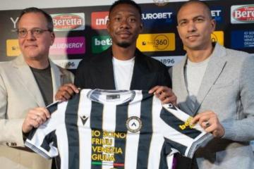 Alaba fue presentado como nuevo jugador de Udinese