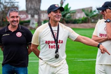 Fabián Bustos tuvo su primer entrenamiento en Universitario