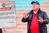¡No va más! Jesús Oropeza dejó de ser DT de Unión Comercio