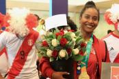 'Mafer' Reyes volvió al Perú tras conseguir la medalla de Oro en Santiago 2023