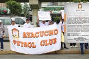 Club Ayacucho FC convocó a un plantón por el trato discriminatorio de parte de la FPF