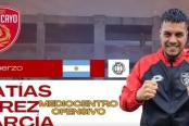 Sport Huancayo confirmó la incorporación de Matías Pérez García 