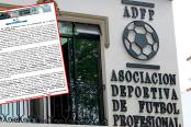 ADFP solicitó a FPF que le devuelva administración y organización del torneo de Primera división