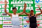 Atléta olímpica Thalia Valdivia y Frank Luján triunfaron en la XXXVIII MARATHON INTERNACIONAL DE LOS ANDES