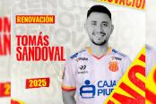 Tomás Sandoval seguirá en el ataque de Atlético Grau el 2025