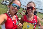 Valeria y Alessia Palacios lograron dos medallas de oro en Sudamericano de Remo