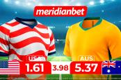 Estados Unidos vs Australia: ¡Juega en el Torneo mundial y llega a La Cima del Fútbol con Meridianbet y Kashio!
