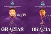 Comerciantes Unidos anunció las salidas de Cristian Vásquez y Yordi Vílchez