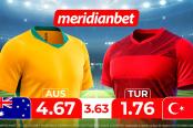 Australia vs Turquia: ¡Juega en el Torneo mundial y llega a La Cima del Fútbol con Meridianbet y Kashio!