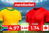 Sudafrica vs Canada: ¡Juega en el Torneo mundial y gana con la Mundo Mania de Meridianbet!