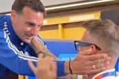 (VIDEO) Ex jugador de Universitario compartió grato momento en la conferencia de Scaloni