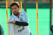 Messi emocionado en su último entrenamiento con Argentina