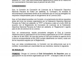 Foto: Universitario de Deportes.