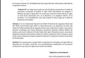 Resolución de la FPF