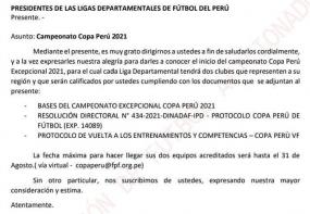 Comunicado Copa Perú