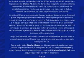Ruso Abramovich, propietario del Chelsea, puso a la venta el club