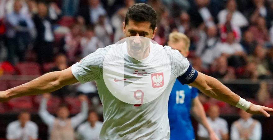 (VIDEO) Lewandowski salva a Polonia con un doblete frente a Islas Feroe