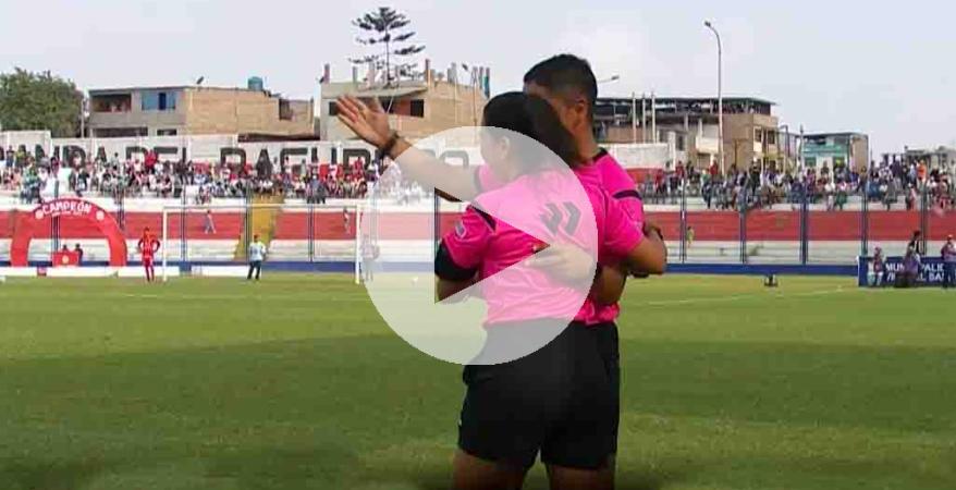(VIDEO) Joel Alarcón y su gesto con Melany Bermejo que se retira del arbitraje