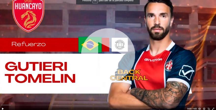 Defensa brasileño Gutieri Tomelin también fue oficializado en Sport Huancayo