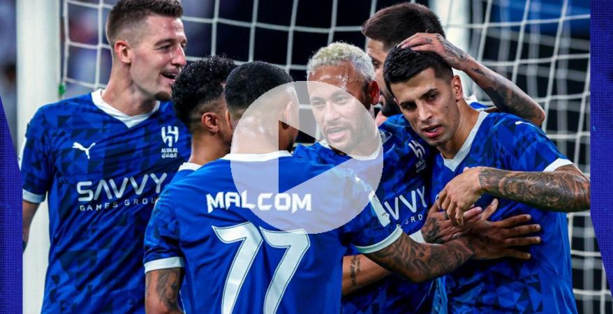 (VIDEO) Al Hilal goleó en la Champions de Asia, pero Neymar salió lesionado