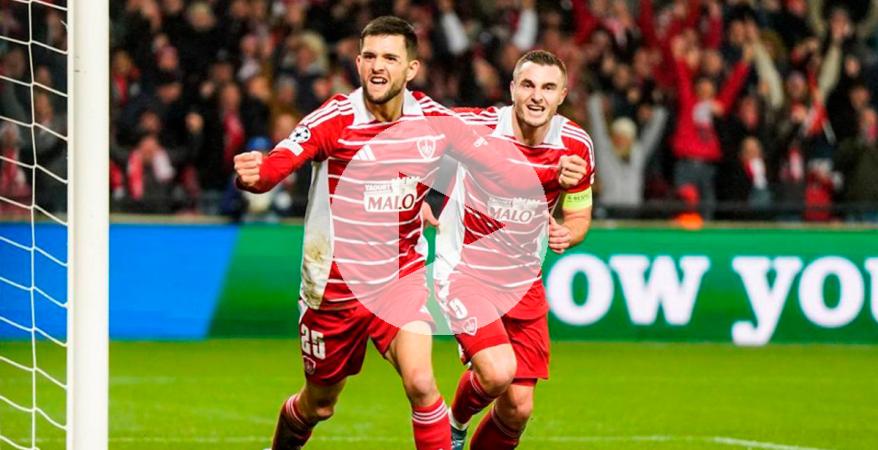 (VIDEO) Stade Brestois ganó en casa y sigue en los primeros lugares de la Champions League