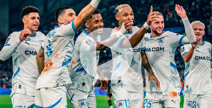 (VIDEO) Olympique Marsella goleó y recortó distancias con el PSG