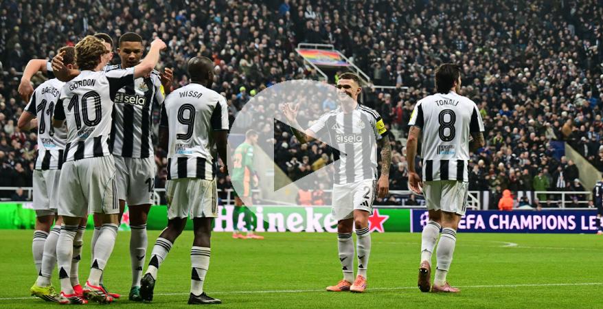 (VIDEO) Newcastle goleó a PSV por la Champions League