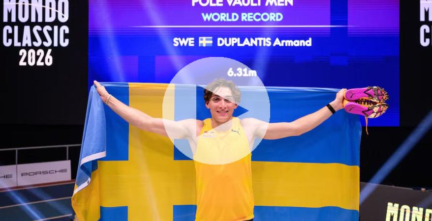 (VIDEO) ¡No tiene cima! Duplantis volvió a romper el récord mundial de garrocha