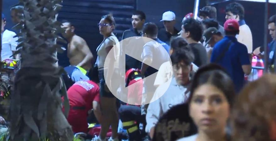 (VIDEO) ¡60 heridos dejó caída de una estructura del Alejandro Villanueva!