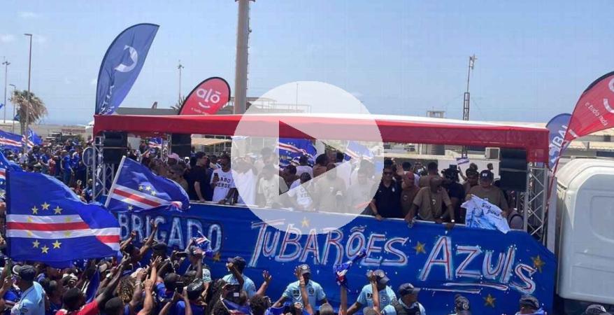 (VIDEO) Selección de Cabo Verde fue recibida por cientos de hinchas
