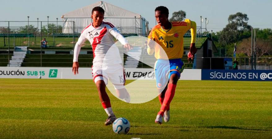 (VIDEO) Perú U15 cayó ante Colombia y sumó su segunda derrota en la Liga Evolución