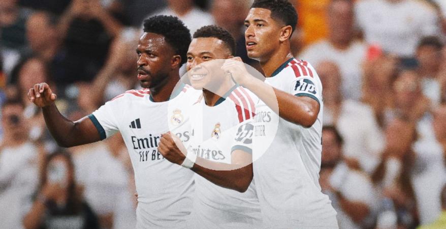 (VIDEO) Real Madrid goleó al Rayo con doblete de Mbappé
