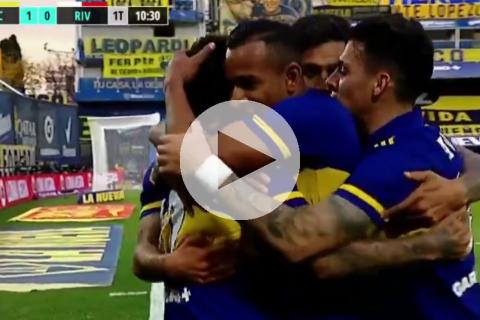 ¡Golazo en La Bombonera! Carlos Tévez y la 'palomita' para el 1-0 de Boca Juniors sobre River Plate | VIDEO