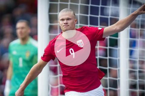 (VIDEO) Sigue en racha: Haaland anotó con Noruega