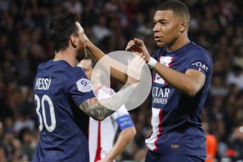 (VIDEO) Mbappé y Messi brillaron en goleada del PSG