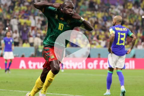 (FOTOS/VIDEO) Camerún logró una histórica victoria sobre Brasil, pero no le alcanzó para clasificar