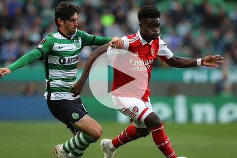 (VIDEO) Arsenal sacó un empate en su visita a Sporting Lisboa por la Europa League
