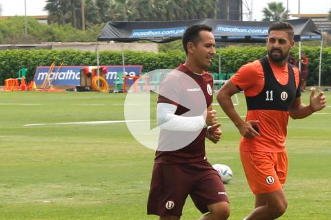 (VIDEO/FOTOS) Luis Urruti entrenó diferenciado en la práctica matutina de Universitario