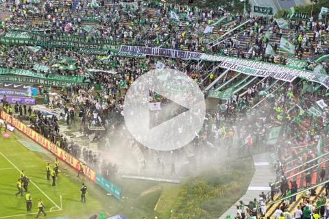 (VIDEO) Atención FBC Melgar: Se suspendió el clásico entre Atlético Nacional y América de Cali por disturbios