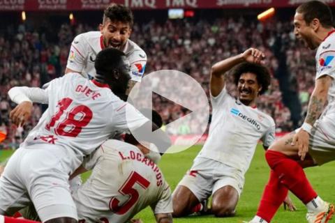 (VIDEO) Sevilla logró un triunfazo en San Mamés y se va olvidando del descenso