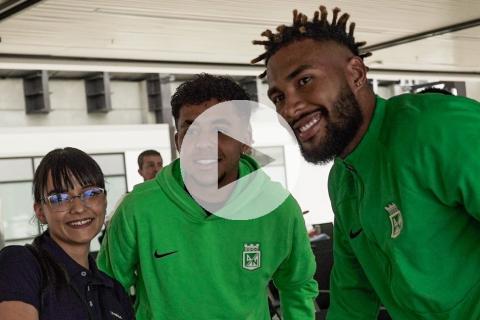 (VIDEO) Atlético Nacional llegó al país para enfrentar a Melgar