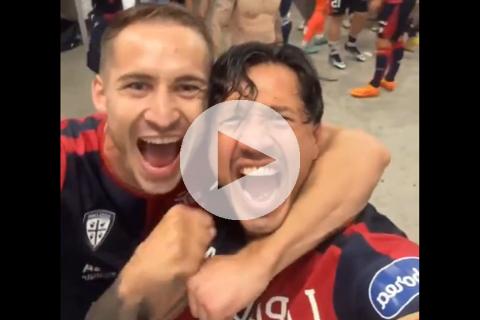 (VIDEO) Así fue el festejo de Lapadula tras ascender a la Serie A con Cagliari
