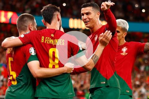 (VIDEO) Portugal goleó y sigue encaminado a la 'Euro' 2024