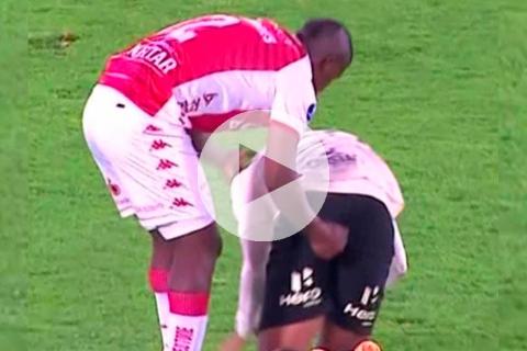 ¿Y el VAR? Jugador de Santa Fe no fue expulsado por esta acción